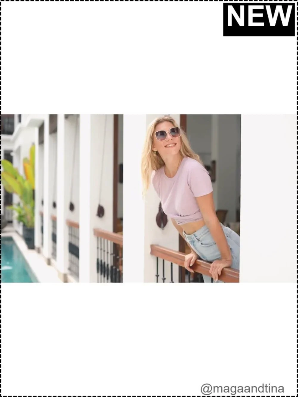 Oversized Square Metal Frame UV400 Sunglasses